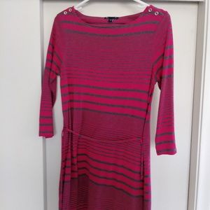 Gap Striped Dress with 3/4 sleeves